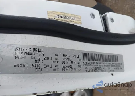 2016 Jeep Compass Latitude from USA, damaged, VIN 1C4NJCEA6GD792633